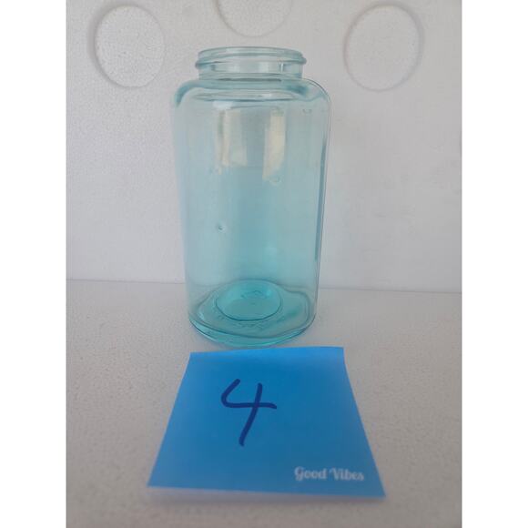 Antique Blue Pt Jar with small lid opening Owens Bottle Company, Ohio 1911-1929 - Picture 8 of 10